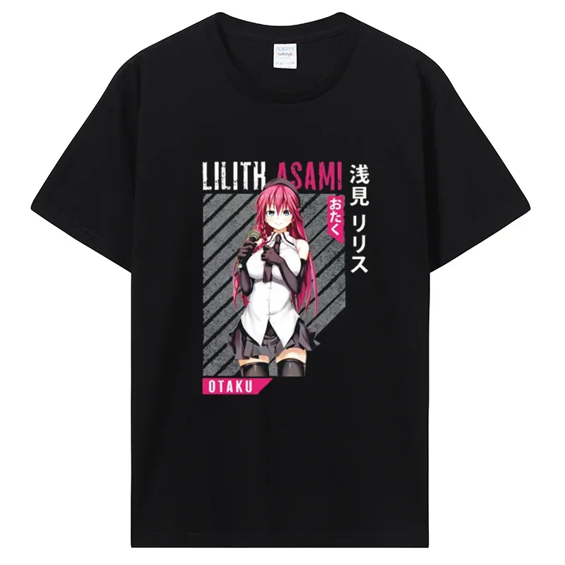 Фото Футболка Lilith Asami Seven Cute Anime Waifu Girl, Мужская винтажная футболка из 100% хлопка, мультяшная футболка, мужская одежда №2