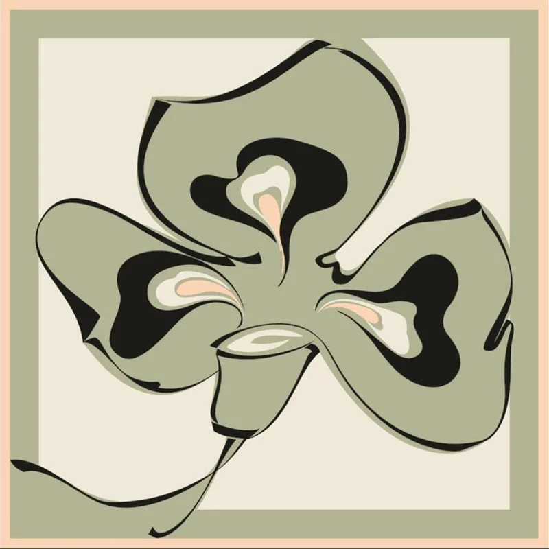 

ZKVS 2022 роскошный брендовый Модный женский шарф 90 см 100% натуральный шелк с цветочным принтом мисс Универсальный шелковый шарф нагрудник платок галстук