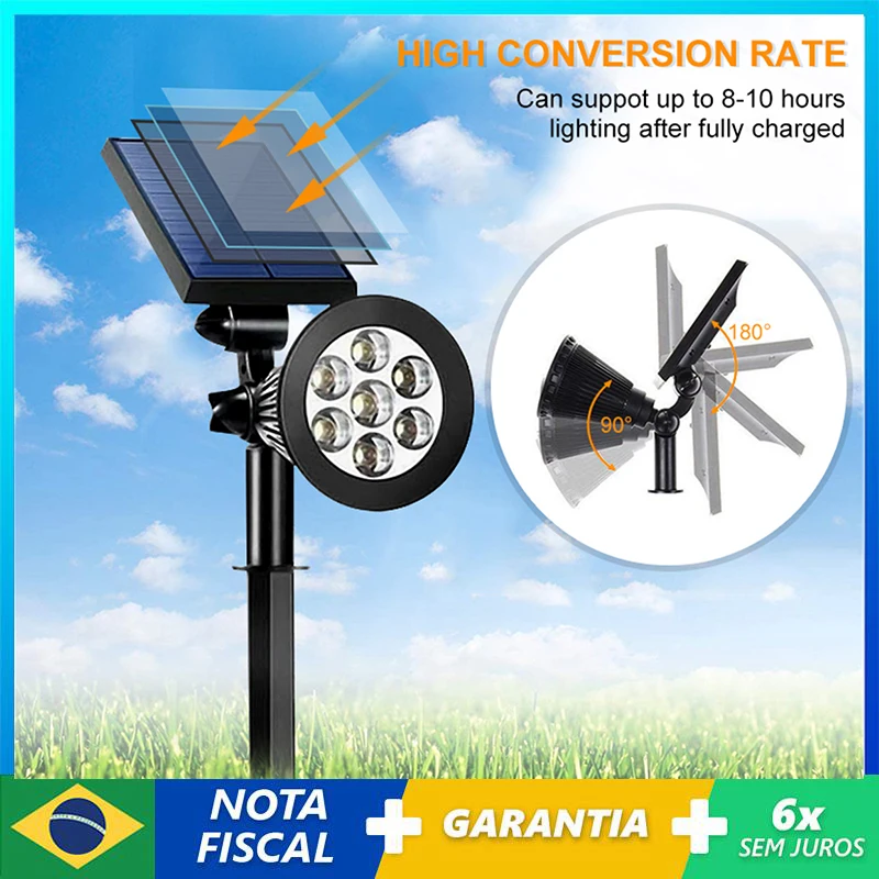 

LED Outdoor Solar Lights IP65 Waterproof Landscape Spotlights Solar Powered Garland Wall Light For Garden Path Yard Decoration