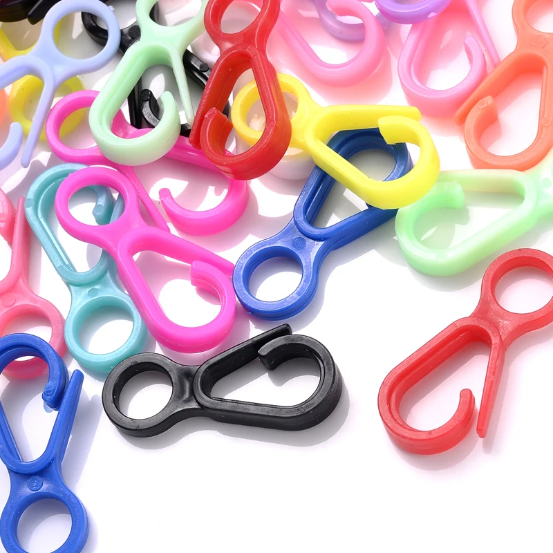 

30Pcs 13X33Mm Classic Design Candy Color Plastic Lobster Clasps Rope Hooks Connector for Jewelry Making Accessories Findings