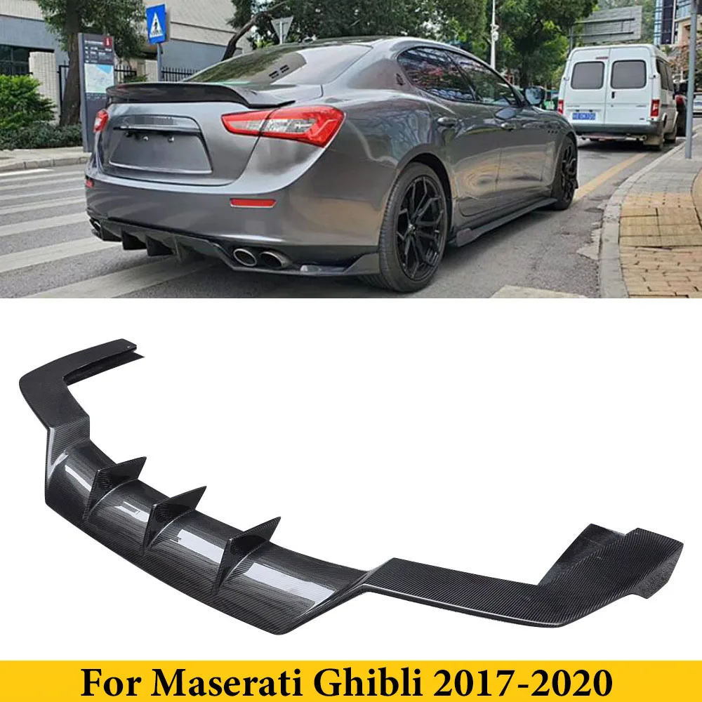 Для Maserati Ghibli 2017-2020 задний бампер из углеродного волокна диффузор спойлер