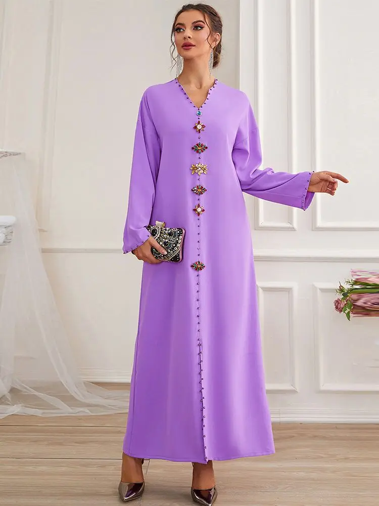 Женское длинное платье, длинное платье в арабском и мусульманском стиле, WY848