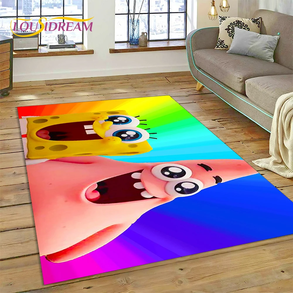 

3D S-Губка Боб мультфильм Патрик звезда область коврик, ковер для дома гостиной спальни диван Придверный коврик Декор, детские игры нескользящий напольный коврик