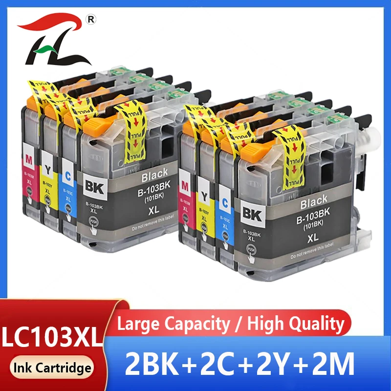 

8PK Compatible Ink Cartridges for Brother LC103 MFC J4310DW J4410DW J4510DW J4610DW J4710DW J6520DW J285DW printer LC103XL lC101