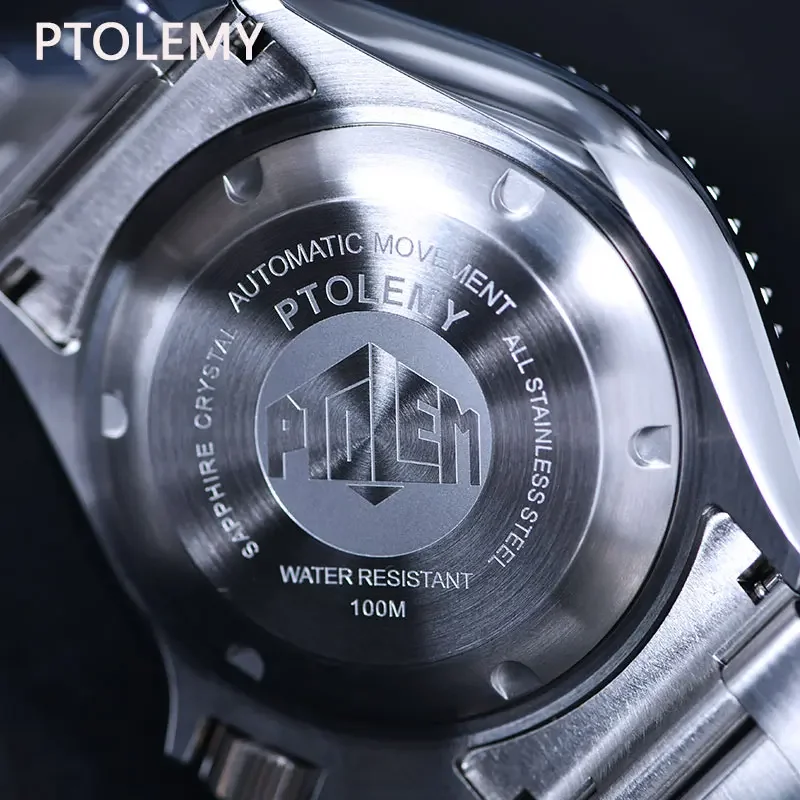 Мужские автоматические механические часы PTOLEMY NH34 цвет в ассортименте