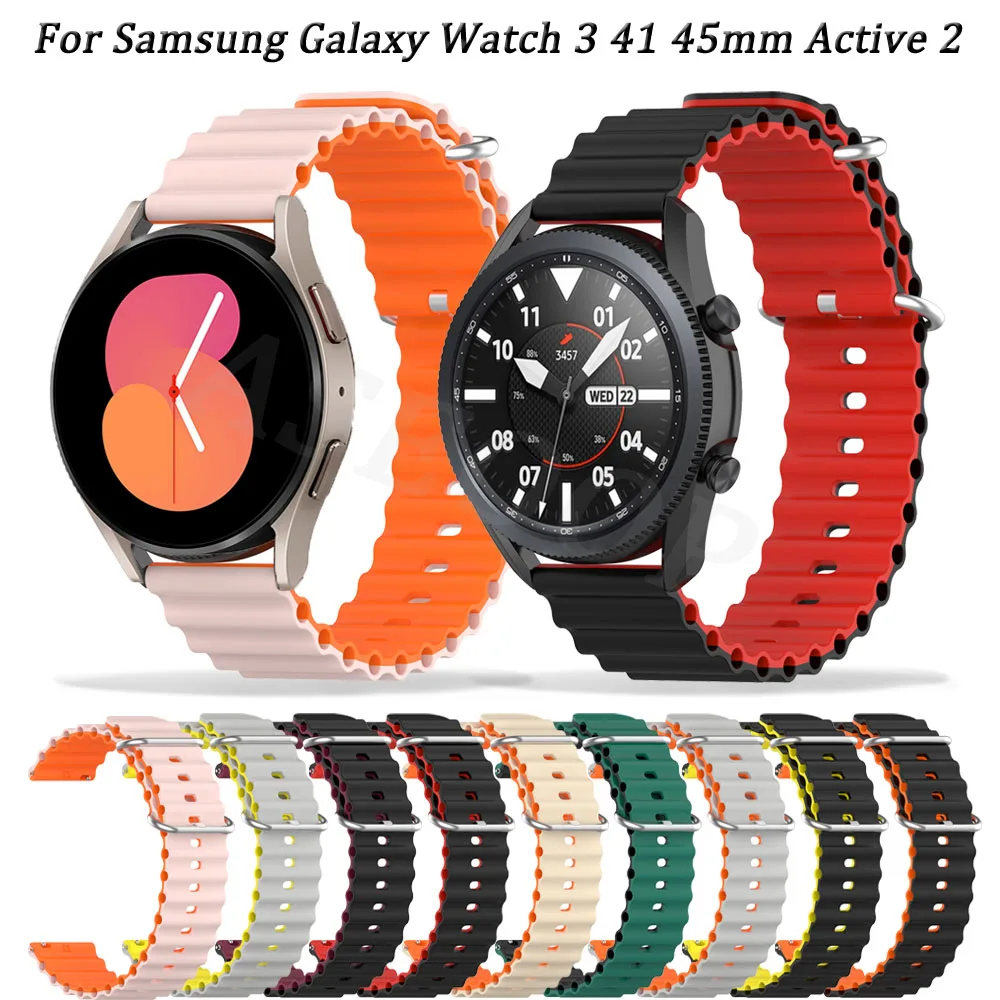 

Ремешок силиконовый для Samsung Galaxy Watch 5Pro/4 44 40 мм, классический спортивный браслет для смарт-часов 46 42 мм, Galaxy Watch 4 S3 S2, 20 22 мм