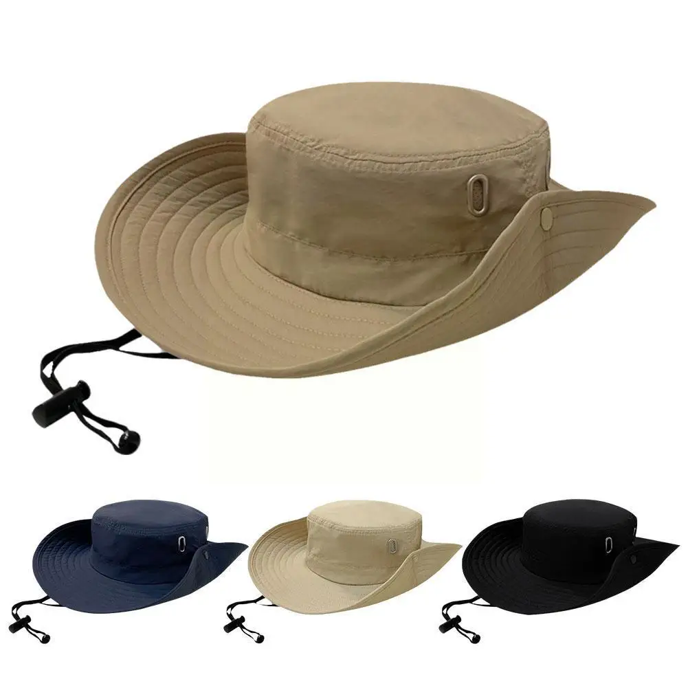 

Панама для мужчин летняя, шляпа рыбака, шапка для рыбалки, с широкими полями, для отдыха на открытом воздухе, походов, пляжа D2H6