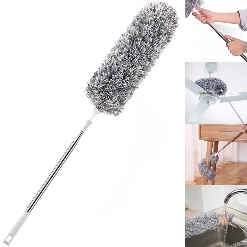 Telescopic Hand-held Feather Duster Microfiber Dust Removal Kit Fan Ceiling Gap Cleaning Tool Lightweight Dust Removal Tool
