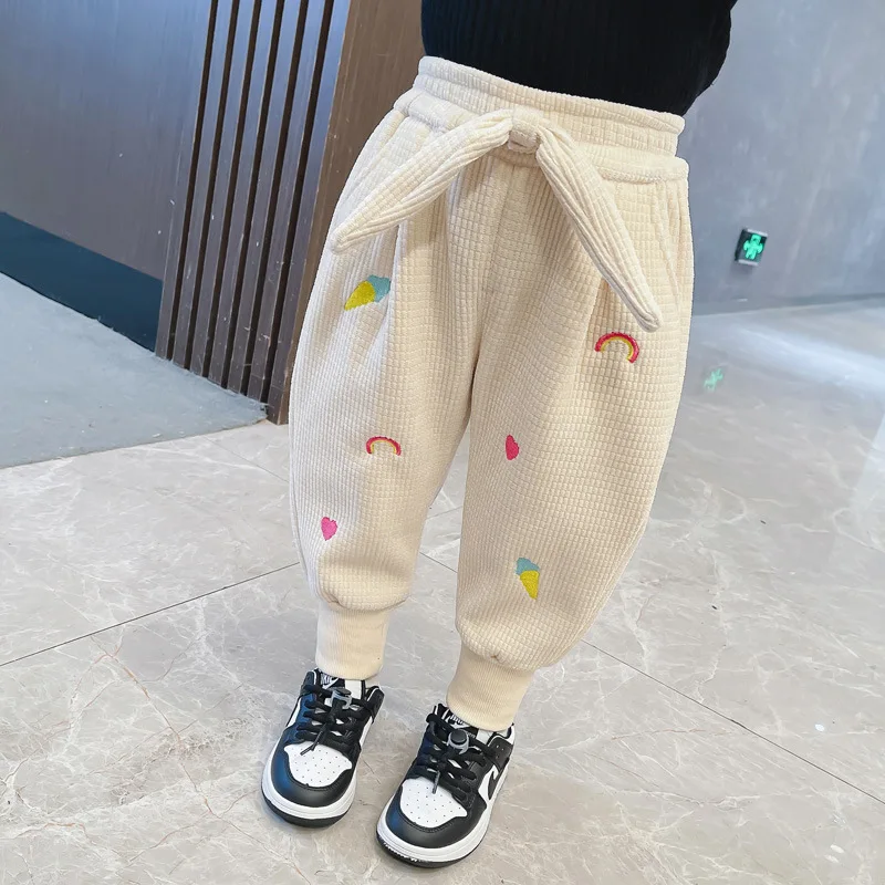 

New Fashion Baby Kids Pants Children Clothes Corduroy Trousers Spring Autumn pants For Girls Cotton Cute Print Pants Trousers