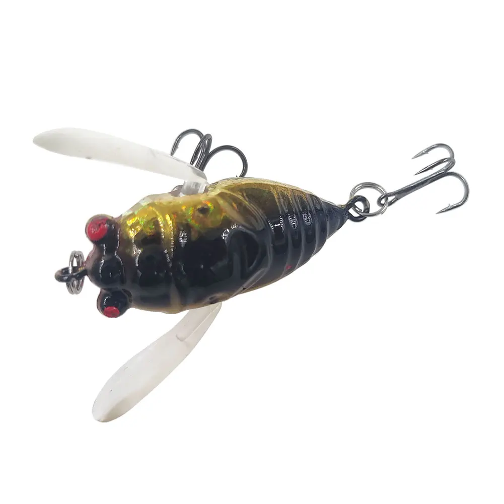 Односоставная приманка для рыбалки "Цикада" Поппер 5см/6г Плавающая твердая искусственная приманка для ловли рыбы на поверхности воды