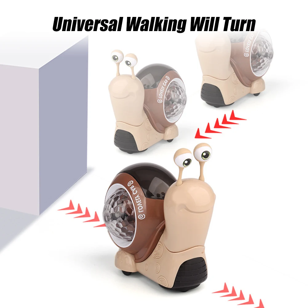 

Cartoon Snail Educational Toys Battery Powered Plastic Electronic Educational Toys Hand-eye Coordination Music Light for Toddler