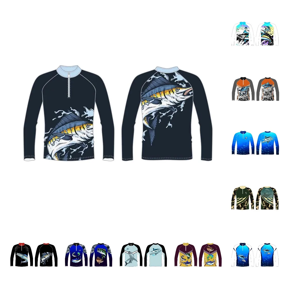

Fishing Shirts Mandarin Collar Long Sleeve Summer Custom UV Resistant Quick Dry Jaket Dresses Camisa Pesca Jersey Sports Wear