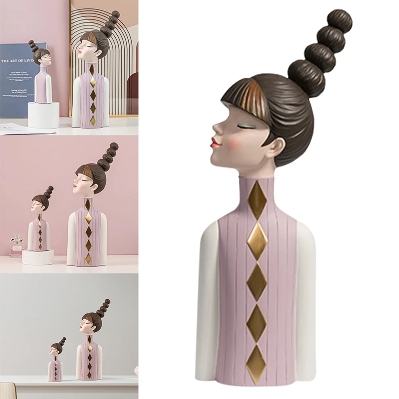 

Decorative Home Decoration Ornaments Beauty Girl Figurines Bookend Elegant Figure Sculptures Modern Interior Decor