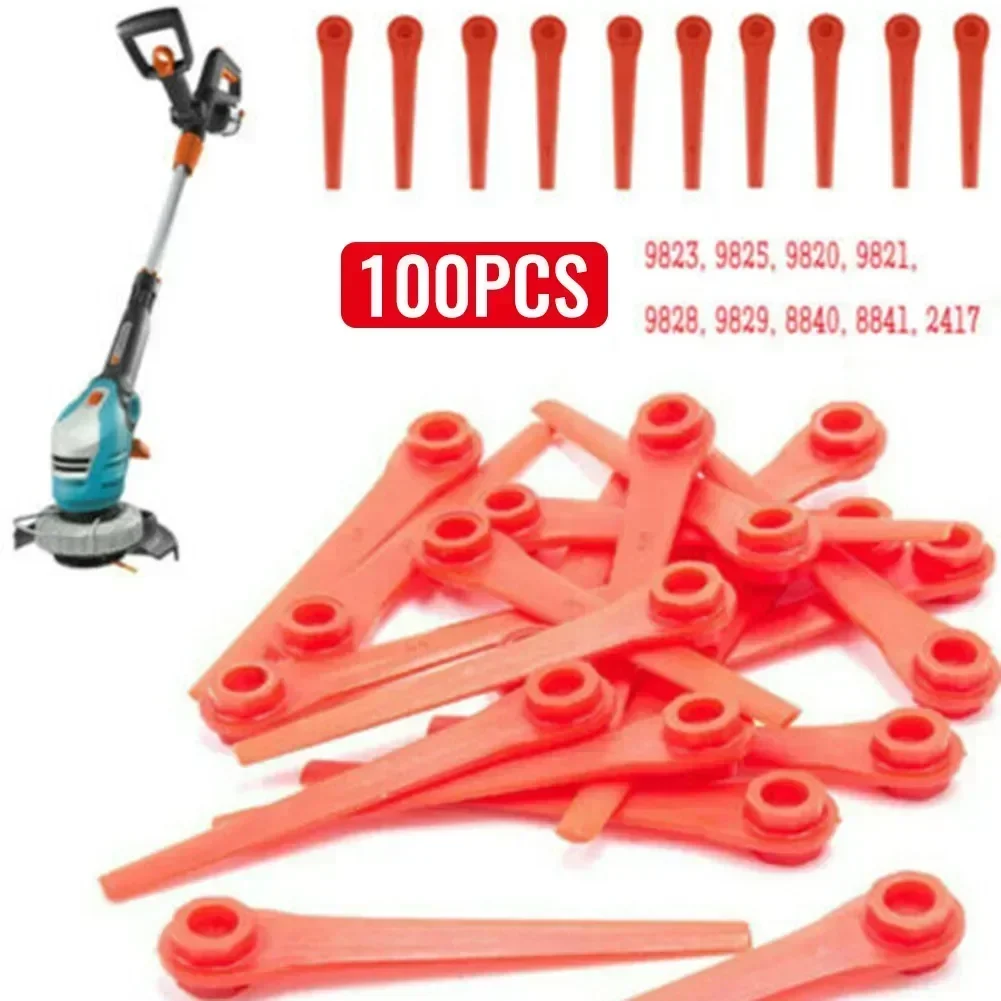 100 шт. пластиковые лезвия триммера для садового Li-18/23R садовых запасных частей