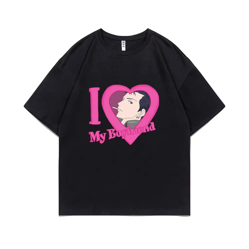 

I Love My Boyfriend Honjo Ren Graphic T-shirt Men Women Fashion Classic Anime T Shirts Tops Unisex Pure Cotton Oversized Tshirt