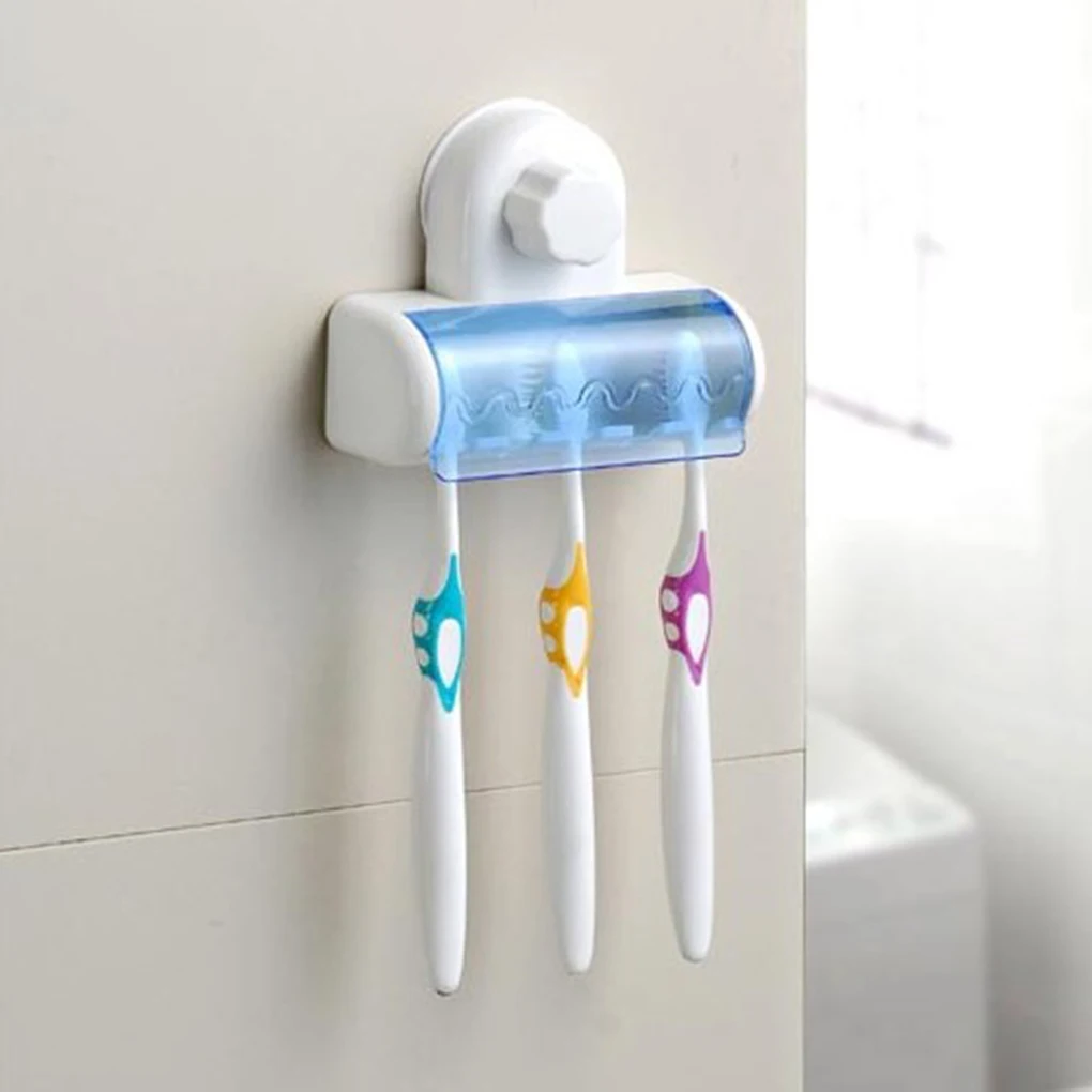 5 Racks Dust-proof Toothbrush Holder for the Bathroom Kitchen Family Holder For Toothbrushs Suction Holder Wall Stand Hook