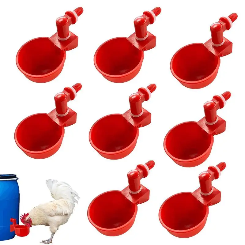 

8pcs Automatic Poultry Water Cups for Chickens Water Drink Feeders Poultry Drinking Machine for Chicken Quail Pigeon