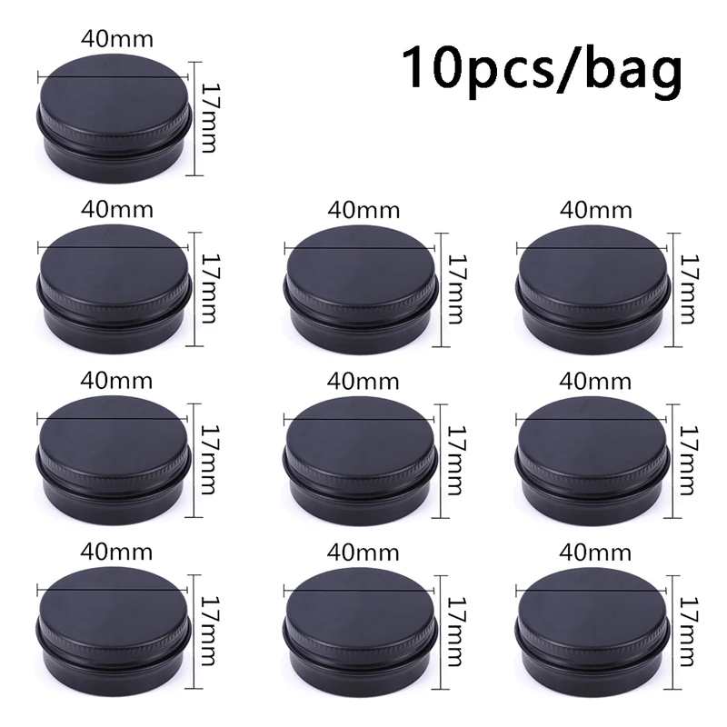 

10Pcs 5ml/10ml/15ml Empty Aluminum Jar Refillable Cosmetic Bottle Ointment Cream Sample Packaging Container Screw Cap