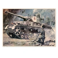 tanks and infantry retro ww ii armoring weapon war military poster wall stickers vintage kraft wall print painting home decor