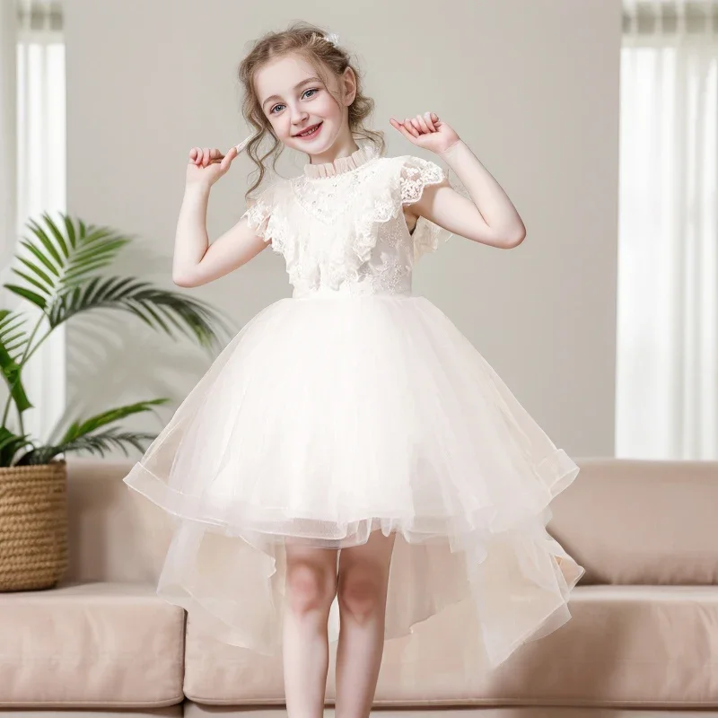 

Summer Flower Girl Dresses for Weddings Lace Sleeveless Kids Dresses for Girls Fashion Children Girls Party Dress 3-12 Years