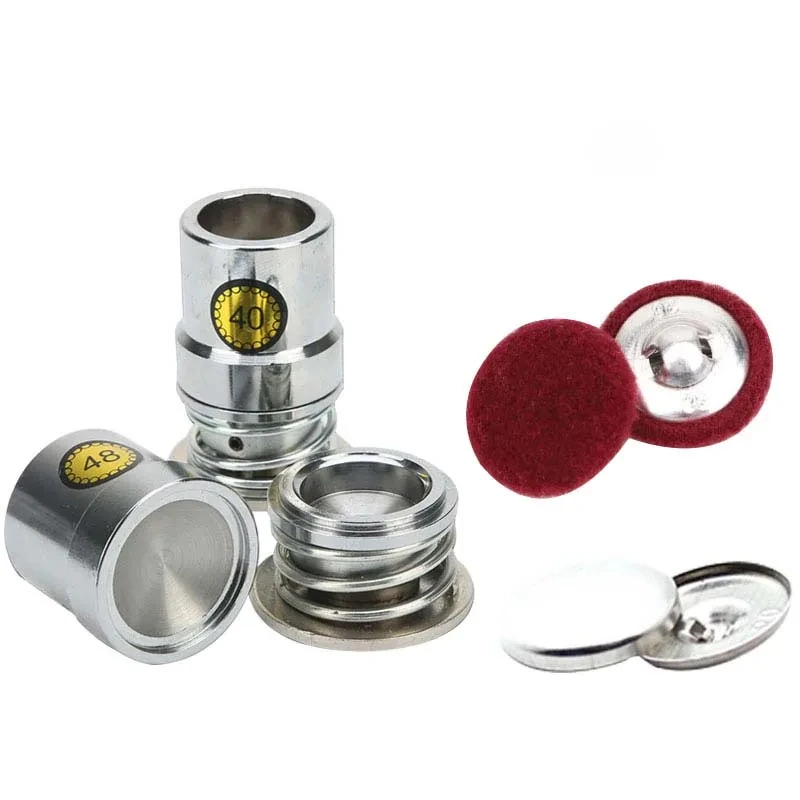 Круглая тканевая пуговица с алюминиевым покрытием форма металлического хлеба