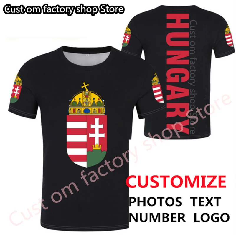 

HUNGARY t-shirt male diy custom made name number hun boy t shirt nation flag hu hungarian country college print photo clothing