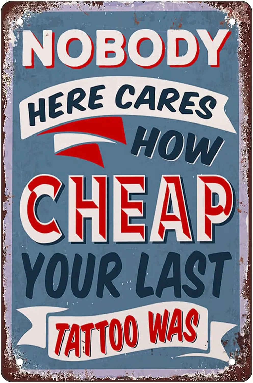 Tttoo Retro Metl Sheet Sgns Wll Decorton Of Brs Resturnts Grge Home Cafe и 8X12