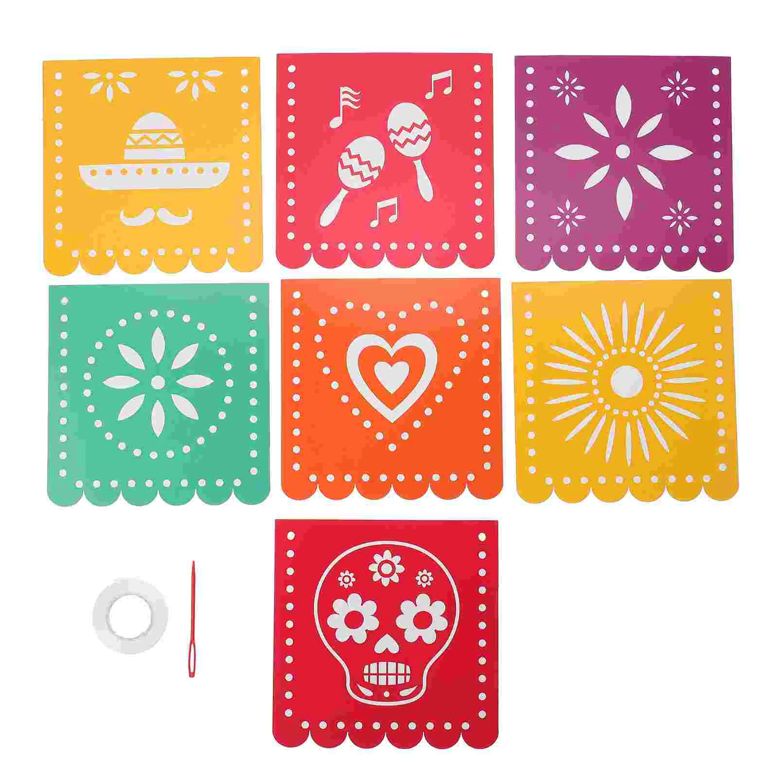 

2Pcs Banner Day of The Dead Banner Mexican Themed Banners Party Hanging Banners for Party Home Festival