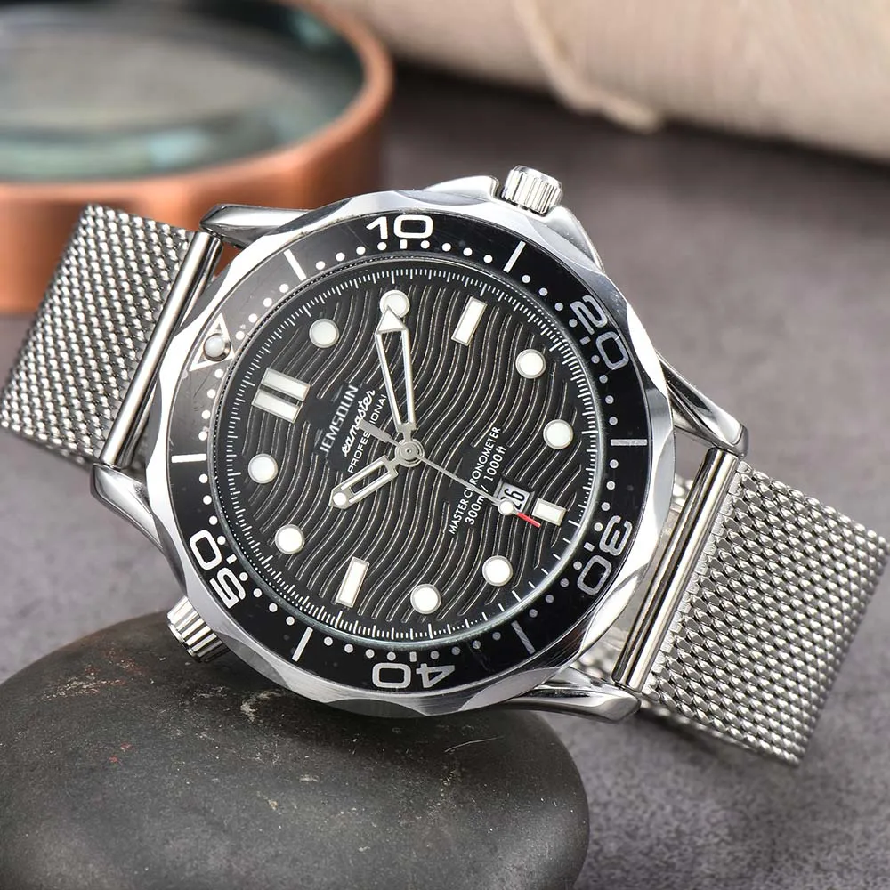 

Новые оригинальные Брендовые мужские часы деловой классический стиль Автоматическая Дата сетчатый стальной ремешок часы высшего качества кварцевые часы