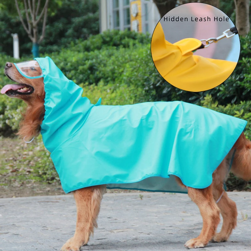 Waterproof Pet Clothes For Medium Large Dogs Golden Retriever Pitbull Rain Coats Mascotas Clothing