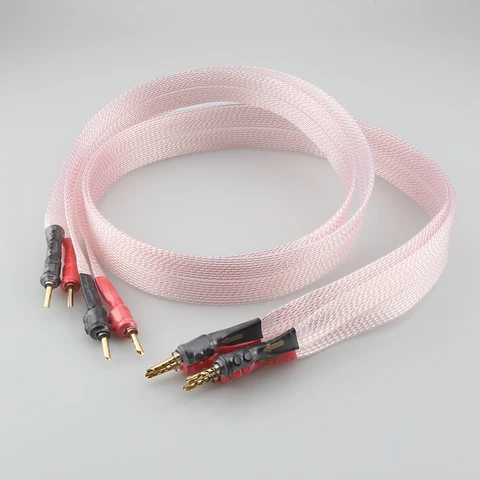 Акустический кабель Nordost Valhalla, посеребренный плоский ремень OFC с зубчатым твердым BFA Banana
