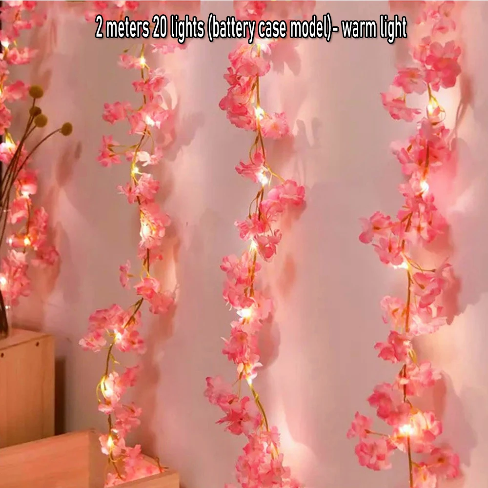 

Искусственные розовые цветы сакуры со светодиодной подсветкой