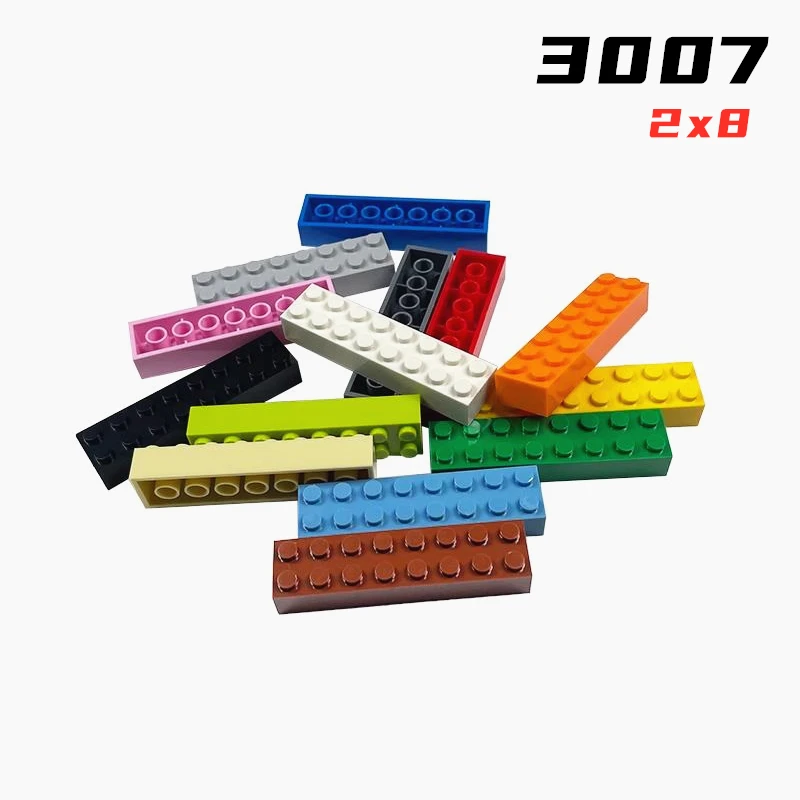 

Радужная свинка MOC детали 3007 93888 Кирпич 2x8 Совместимые Кирпичи DIY Сборные строительные блоки частицы Детский пазл головоломка мозг игрушка подарок