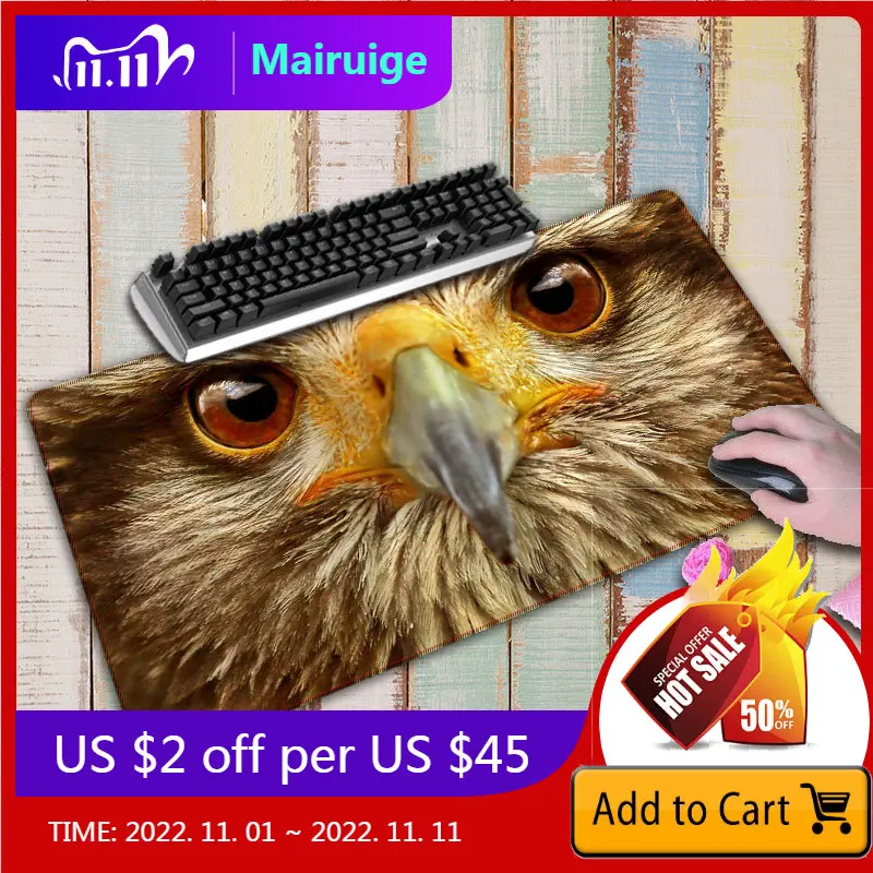 

Большой офисный коврик для мыши Mairuige с изображением животных, совы, глаз, игровой коврик для мыши, коврик для клавиатуры, компьютерная насто...