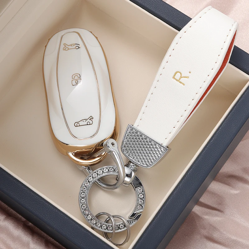 Чехол для ключа Tesla Model S 3X3 роскошный мягкий ТПУ чехол с полным покрытием