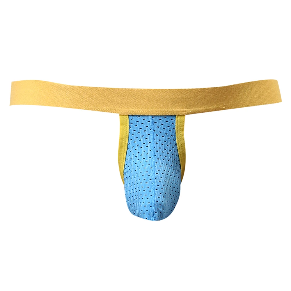

Men Thong Mesh Breathable Sexy Underwear Ice Silk T-Back Briefs Open Back Underpant Erotic Lingerie Buttocks Hollow Thong Bikini