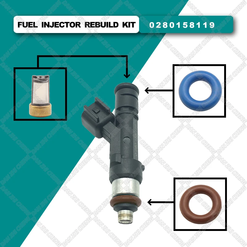 

6 set Fuel Injector Service Repair Kit Filters Orings Seals Grommets For Dodge Grand Caravan Chrysler 08-10 3.8L 0280158119