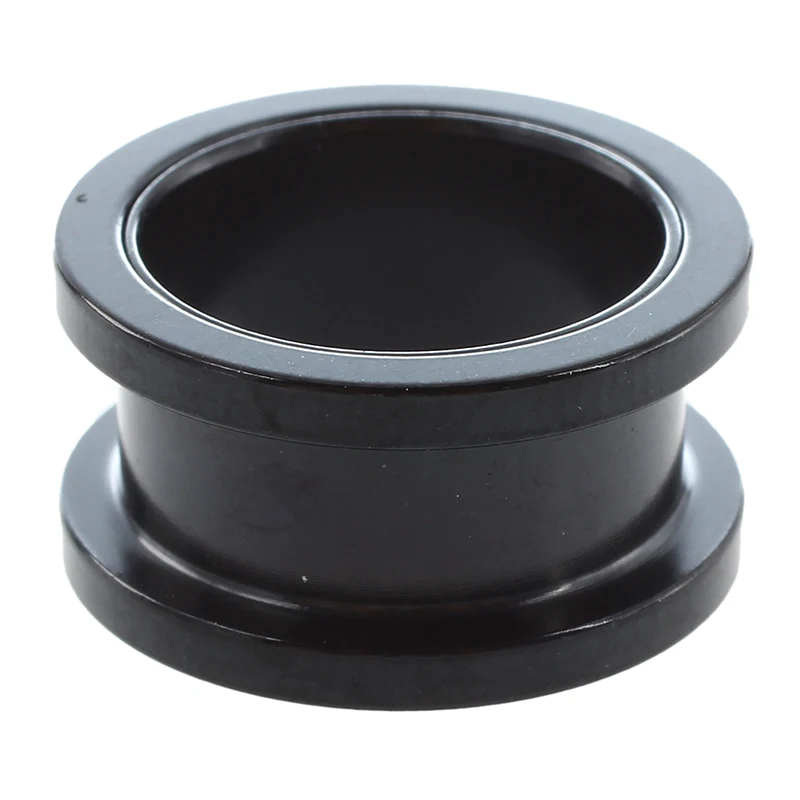 

1 pair Stainless steel Screw-on Double-Flared Hollow Ear Plug Flesh Tunnel Black