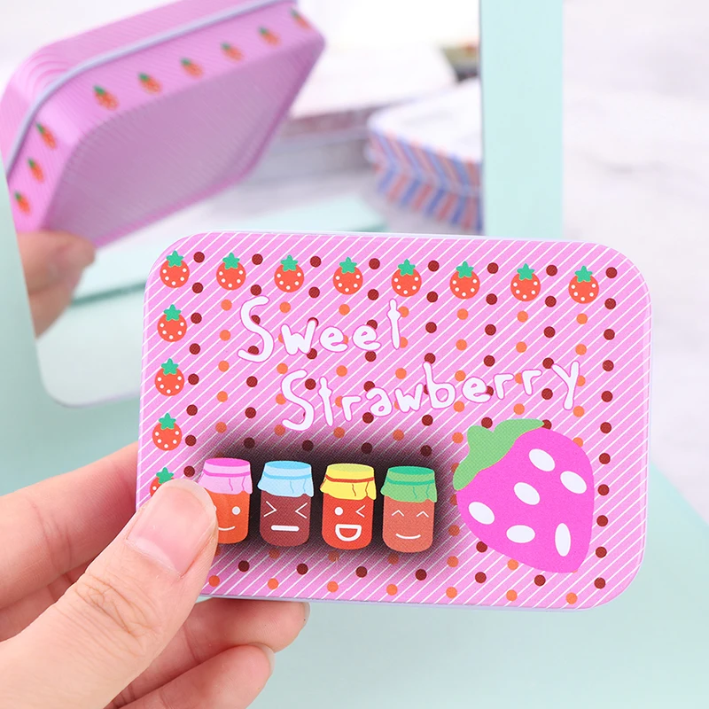 Металлическая жестяная мини-коробка с милым рисунком органайзер для хранения