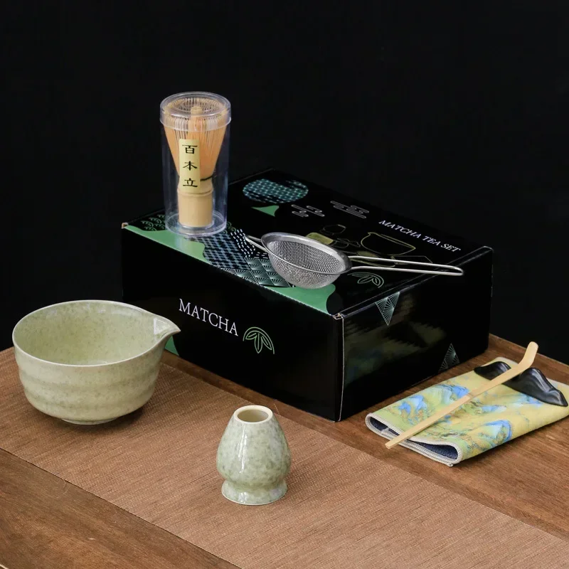 7 шт. 4 японская подарочная коробка набор матча безопасный бамбуковый венчик