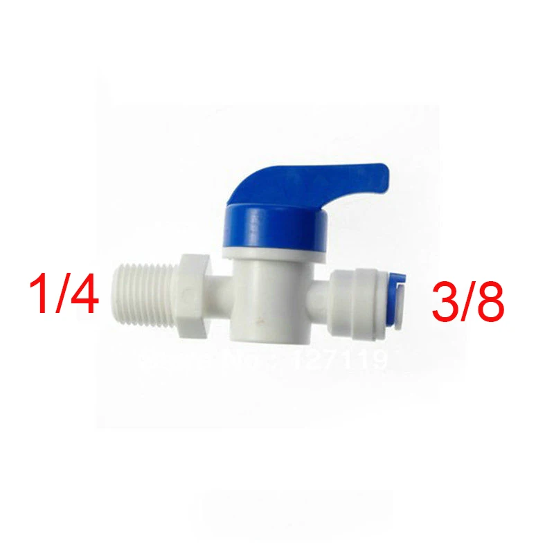 

2 шт. 1/4Male-3/8 трубчатый шаровой клапан Swicth RO Wate RO Water ST025D