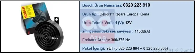 

320223910 для набора 12 В // Гц