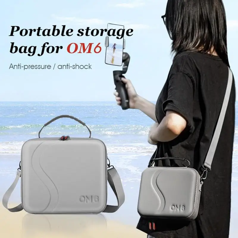 

PU Storage Case For DJI OM 6 Carrying Case Grey Handheld Stabilizer Shoulder Bag Handbag Carrying Case for DJI OM6 Accessories