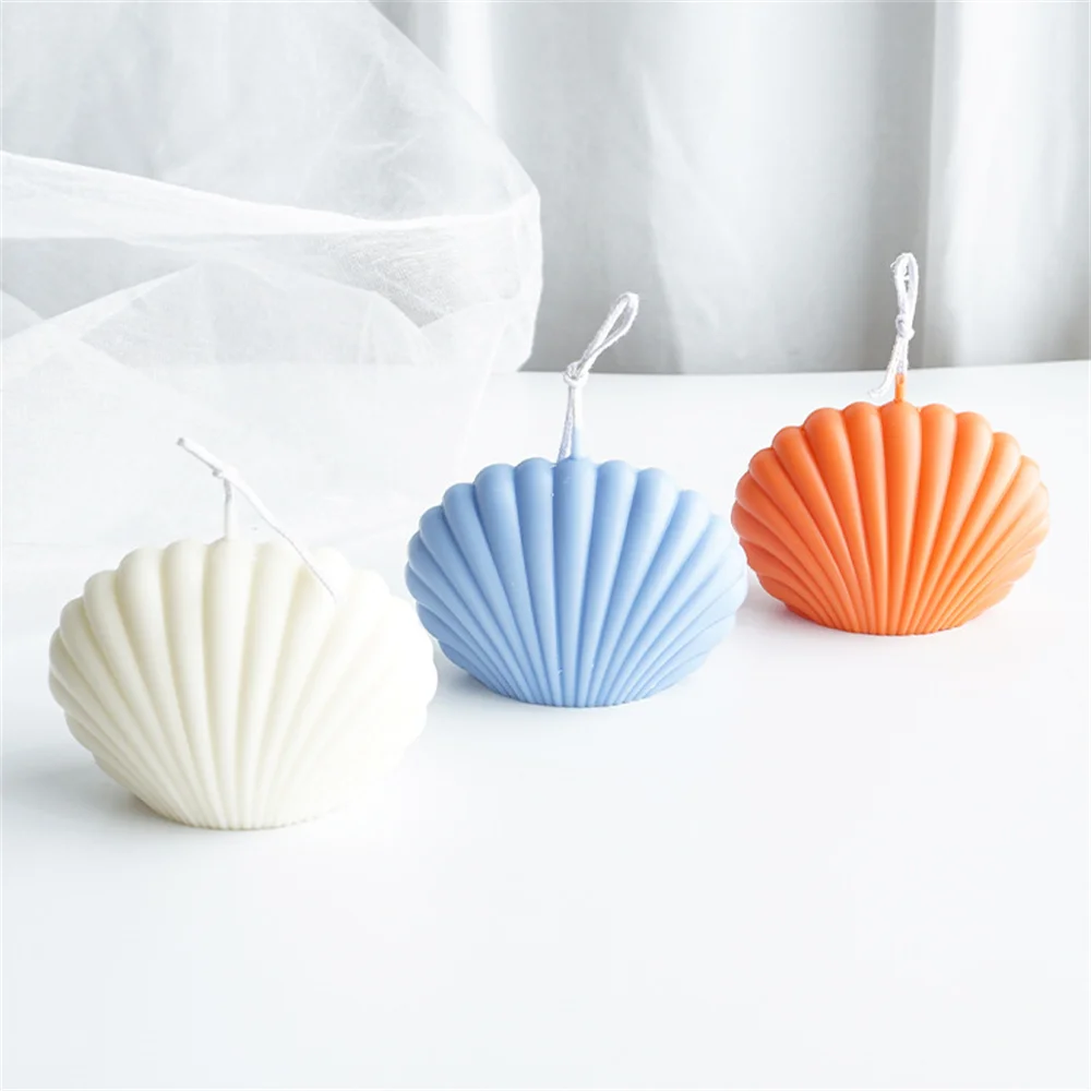 

Seashell Shell Candle Mold 3D Handmade Aroma Candle Making Tool DIY Crafts Home Decor Transparent Acrylic Scallop Mold Bakeware
