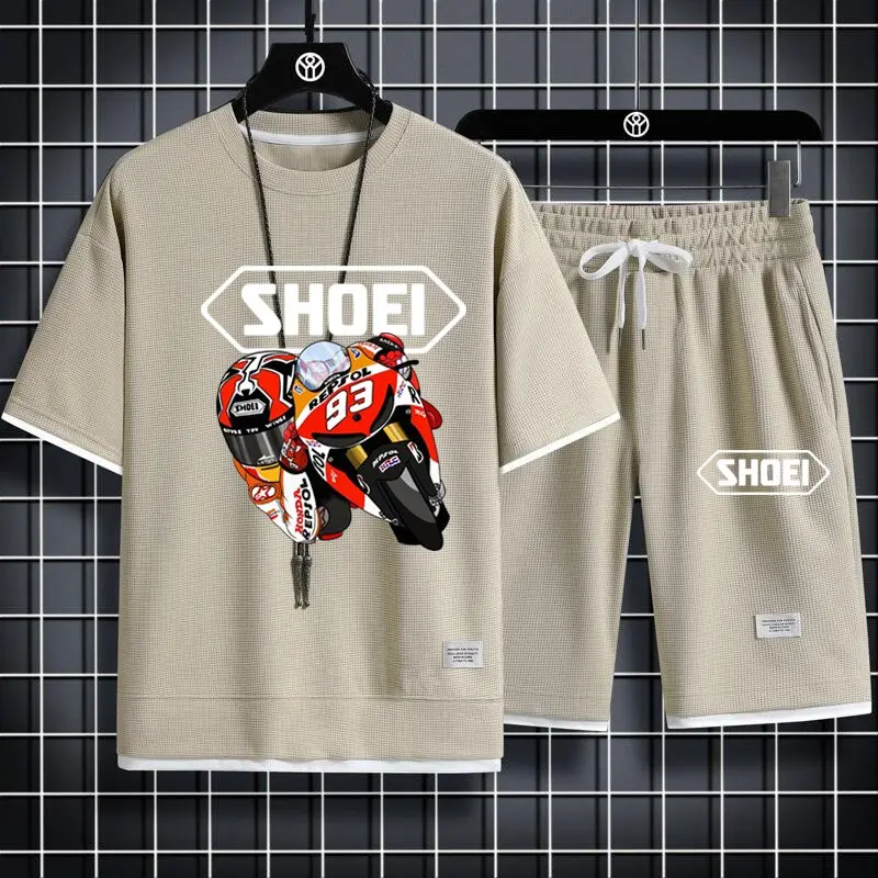 

2023 New ARAI Men's SHOEI Huage Set Short Sleeve T-shirt Skin Waterproof Windproof Jacket Motorcycle Sprint Jacket Motorcycle Wi