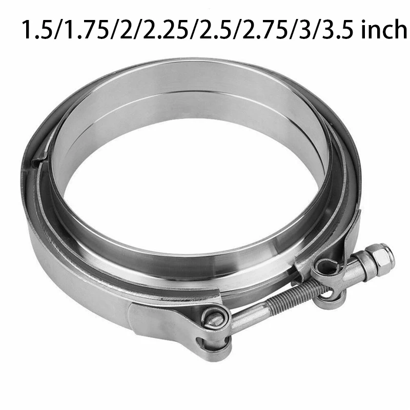 

1.5/1.75/2/2.25/2.5/2.75/3/3.5 inch Stainless Steel Universal Standard V Band Clamp Male Female Flange Exhaust Pipe Clamp Kit