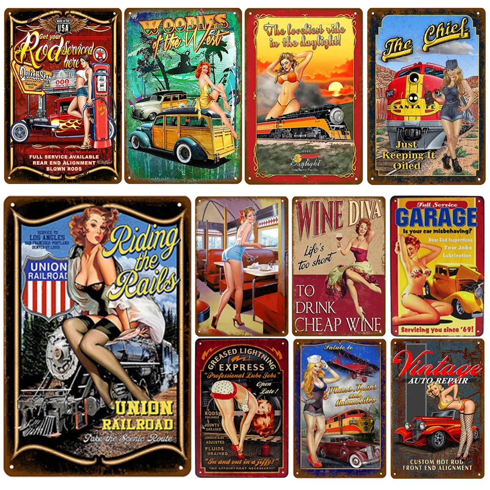 

Винтажный металлический настенный плакат с ретро-фильмом, украшение для бара, гаража, мужской пещеры, Настенный декор