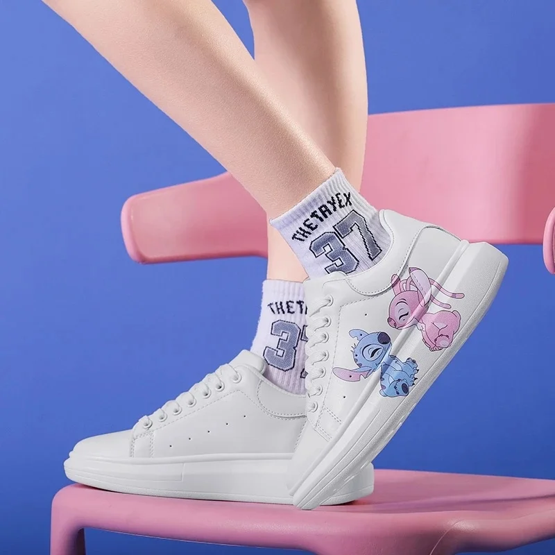 

Hot Newest Men Woman Vulcanize Shoes Male White Platform Sneakers Lovely Girls Casual Shoes Women Flats Plus Size 42 43 44