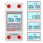 Однофазный счетчик электроэнергии на Din-рейку, ваттметр с ЖК дисплеем, цифровой, 2P кВтч, измеритель напряжения, потребления электроэнергии