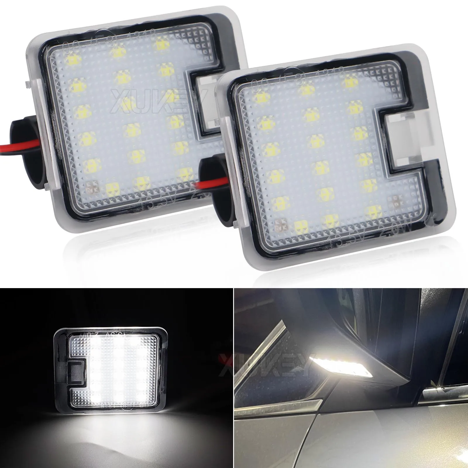 Фото 2 шт. Canbus светодиодный под зеркало заднего вида для Ford Focus MK3 Mondeo MKIV Kuga II C-Max II №1